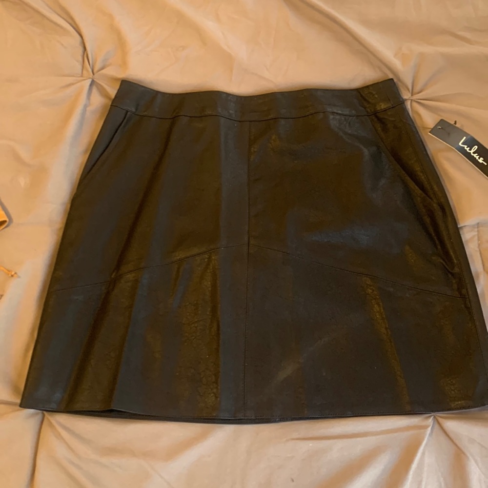 Leather high wasted skirt